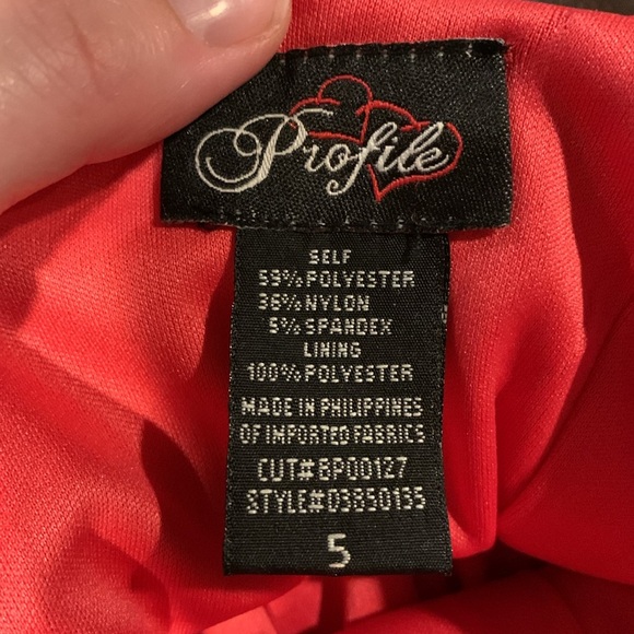 Ruched Mermaid Style Coral Pink Dress - Picture 6 of 8